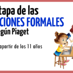 La etapa operativa formal del desarrollo cognitivo Piaget